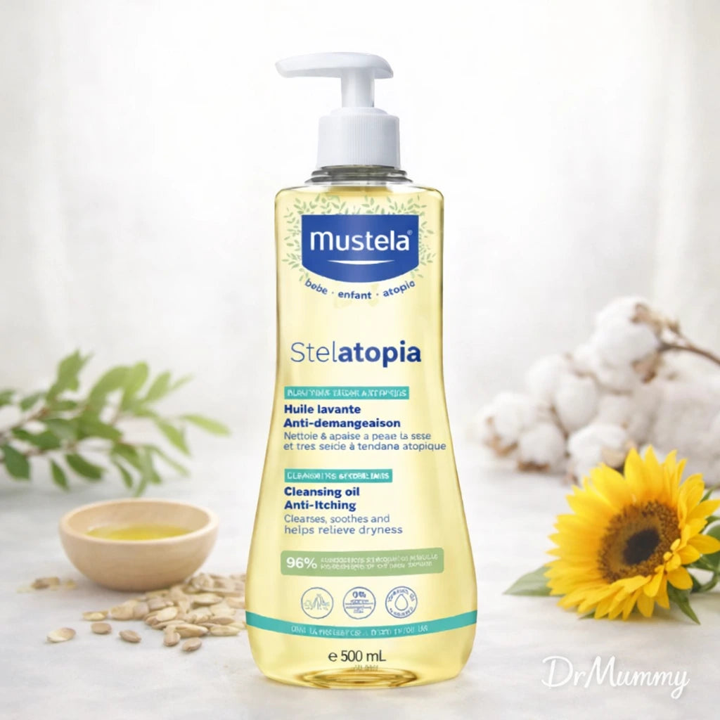 Mustela Stelatopia Huile Lavante Anti-Démangeaison — Peau Atopique Bébé