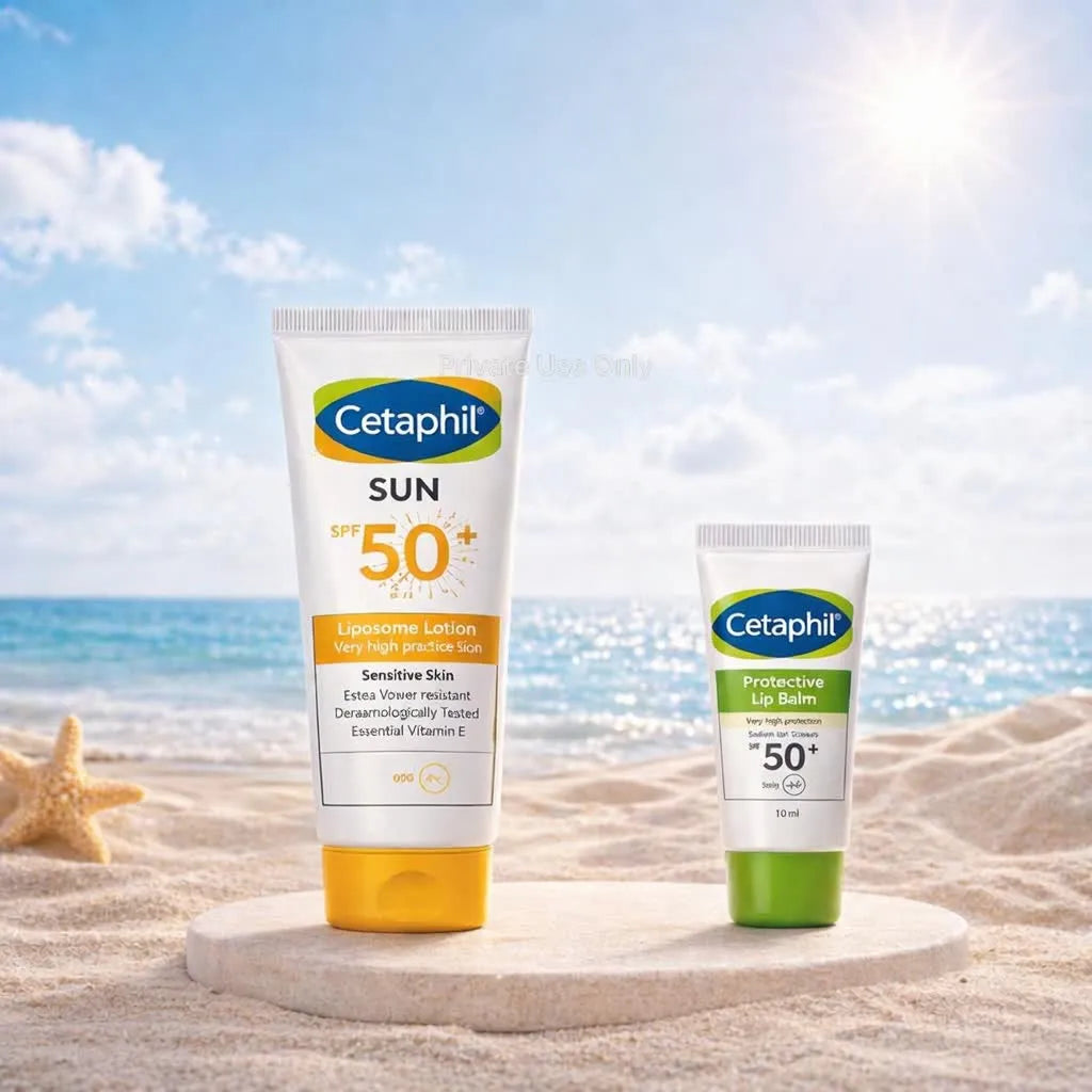 Cetaphil Offre Sun Liposomal Lotion SPF 50+ Peaux Sensibles + Protective Baume à Lèvres