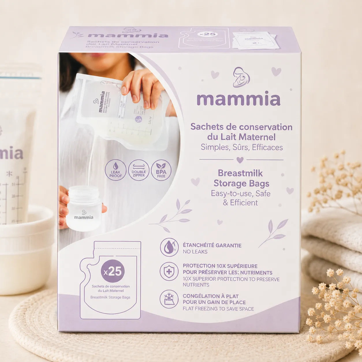 Mammia Sachets de Conservation du Lait Maternel