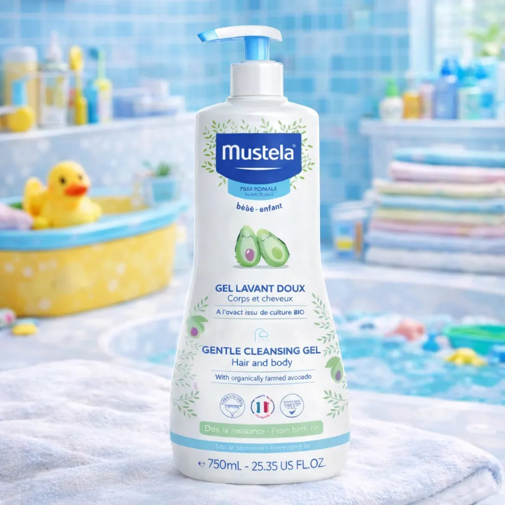 Mustela Gel Lavant Doux - Corps & Cheveux Bébé Dès la Naissance