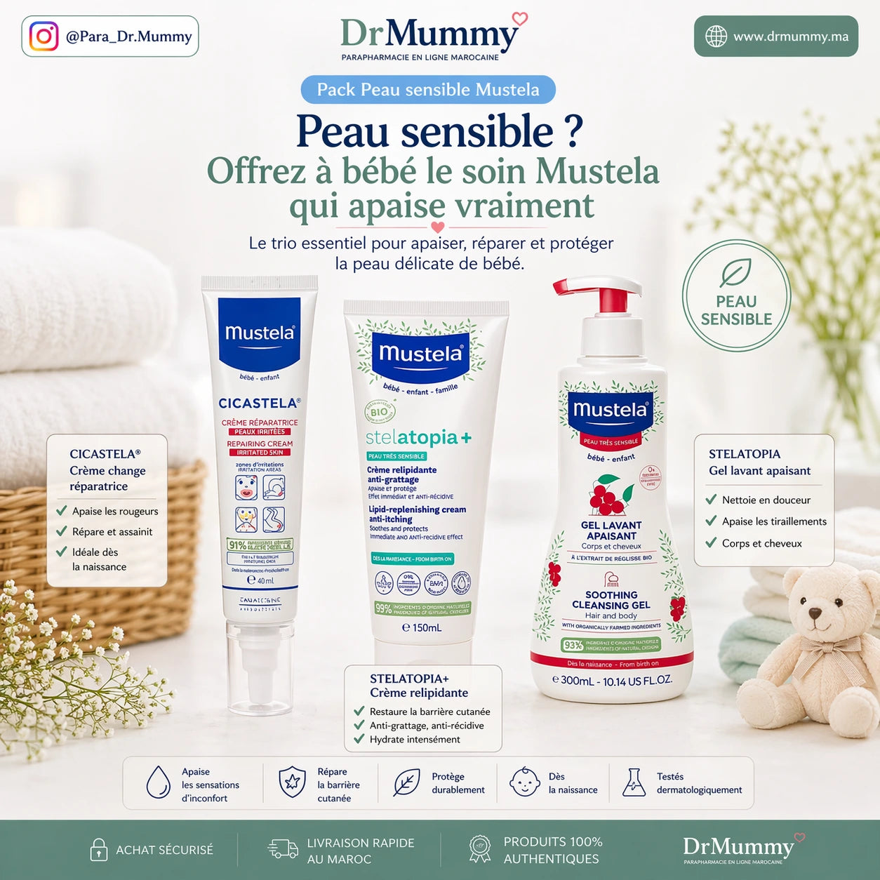 Pack Peau Sensible Mustela