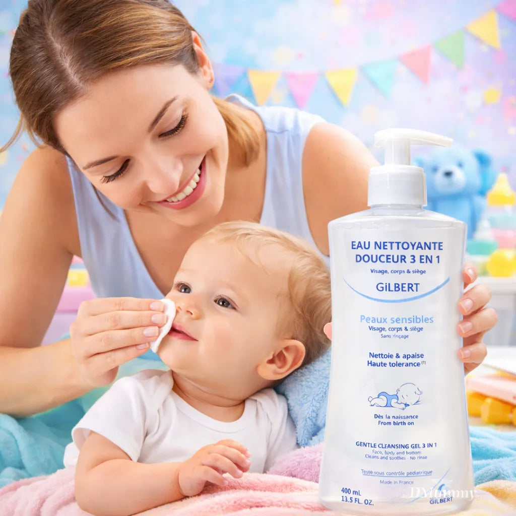 Gilbert Eau Nettoyante Douceur 3 en 1 — Nettoie, Démaquille & Tonifie Bébé