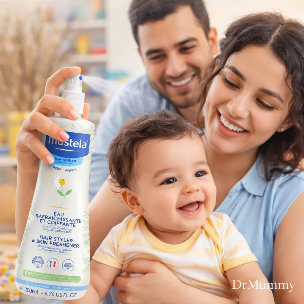 Mustela Eau Rafraîchissante et Coiffante Sans Alcool — Cheveux Fins Bébé