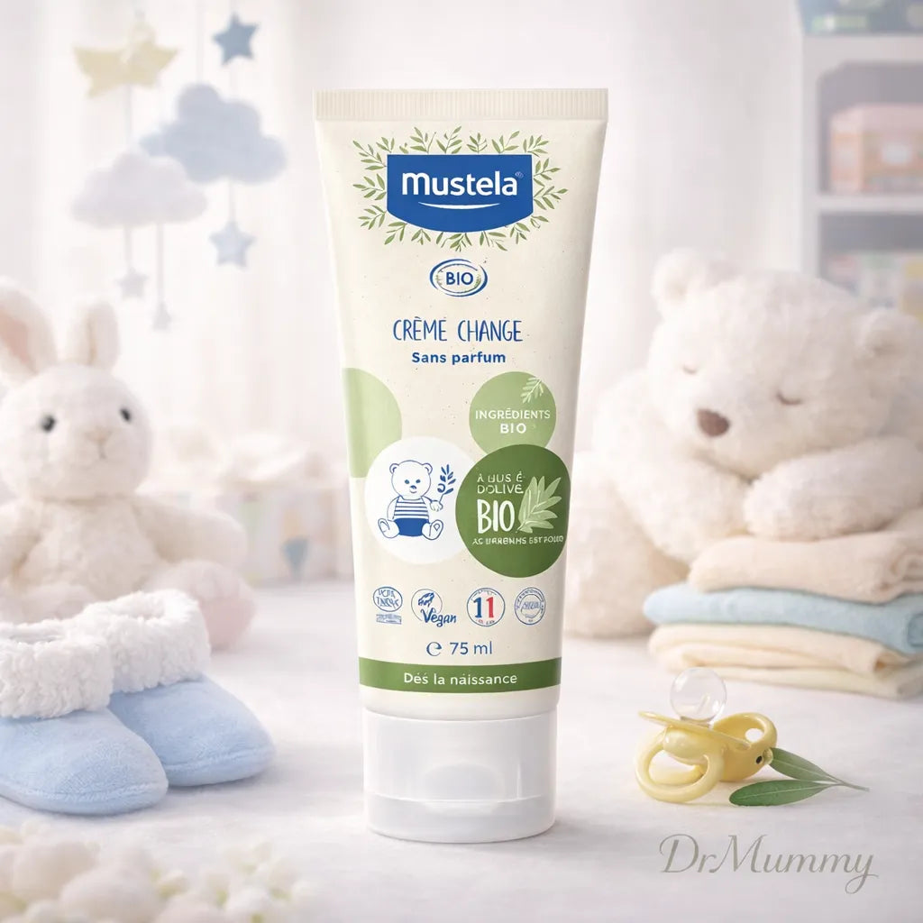 Mustela Crème Change à l'Huile d'Olive Bio - Protection Zone Siège Bébé