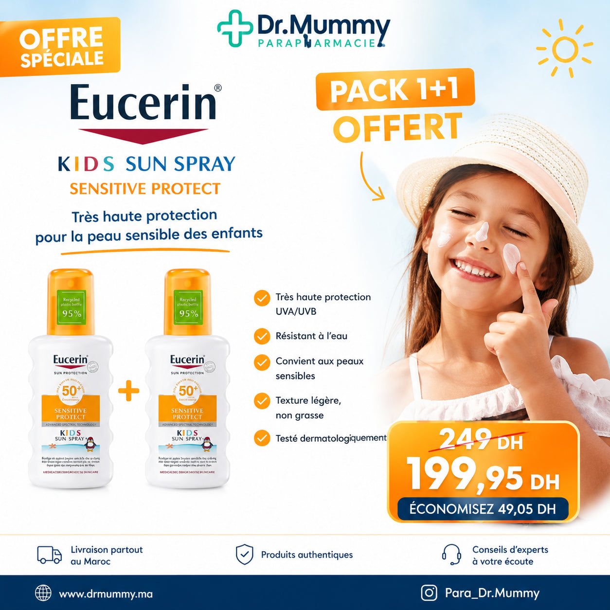 Pack Eucerin Kids Sun Spray SPF50+