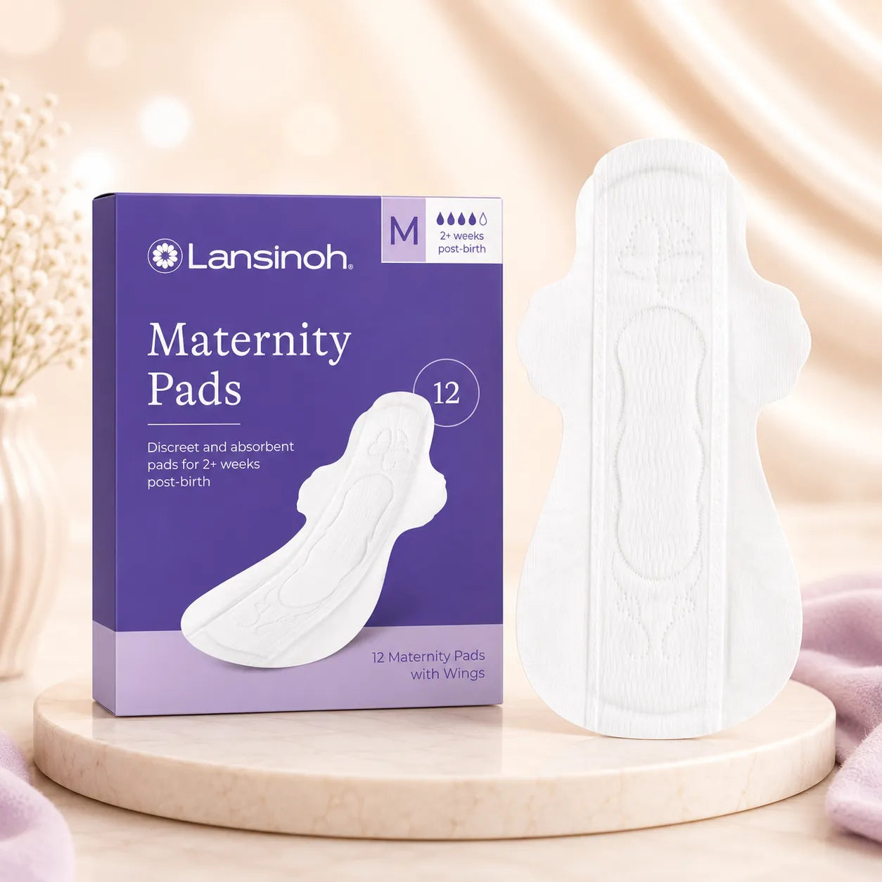 Lansinoh Serviettes Post-Partum Extra-Absorbantes - Taille M + Semaine