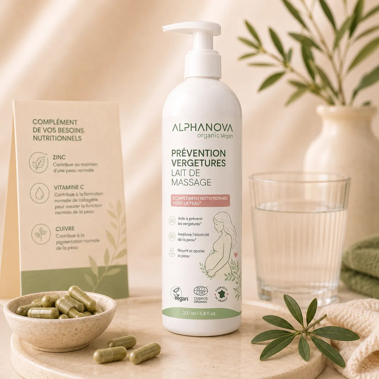 Alphanova Lait de Massage Prévention Vergetures