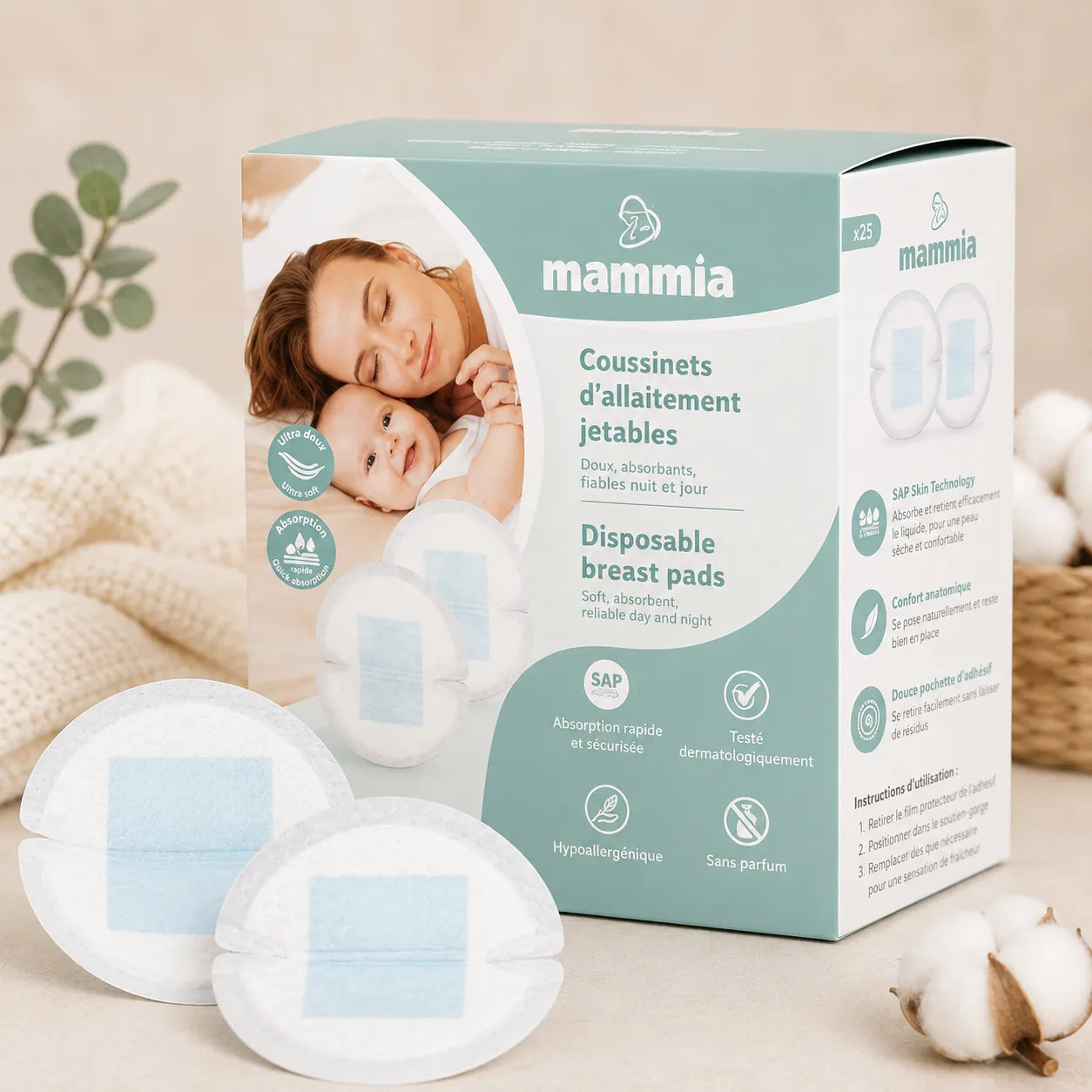 Mammia Coussinets d'Allaitement Jetables