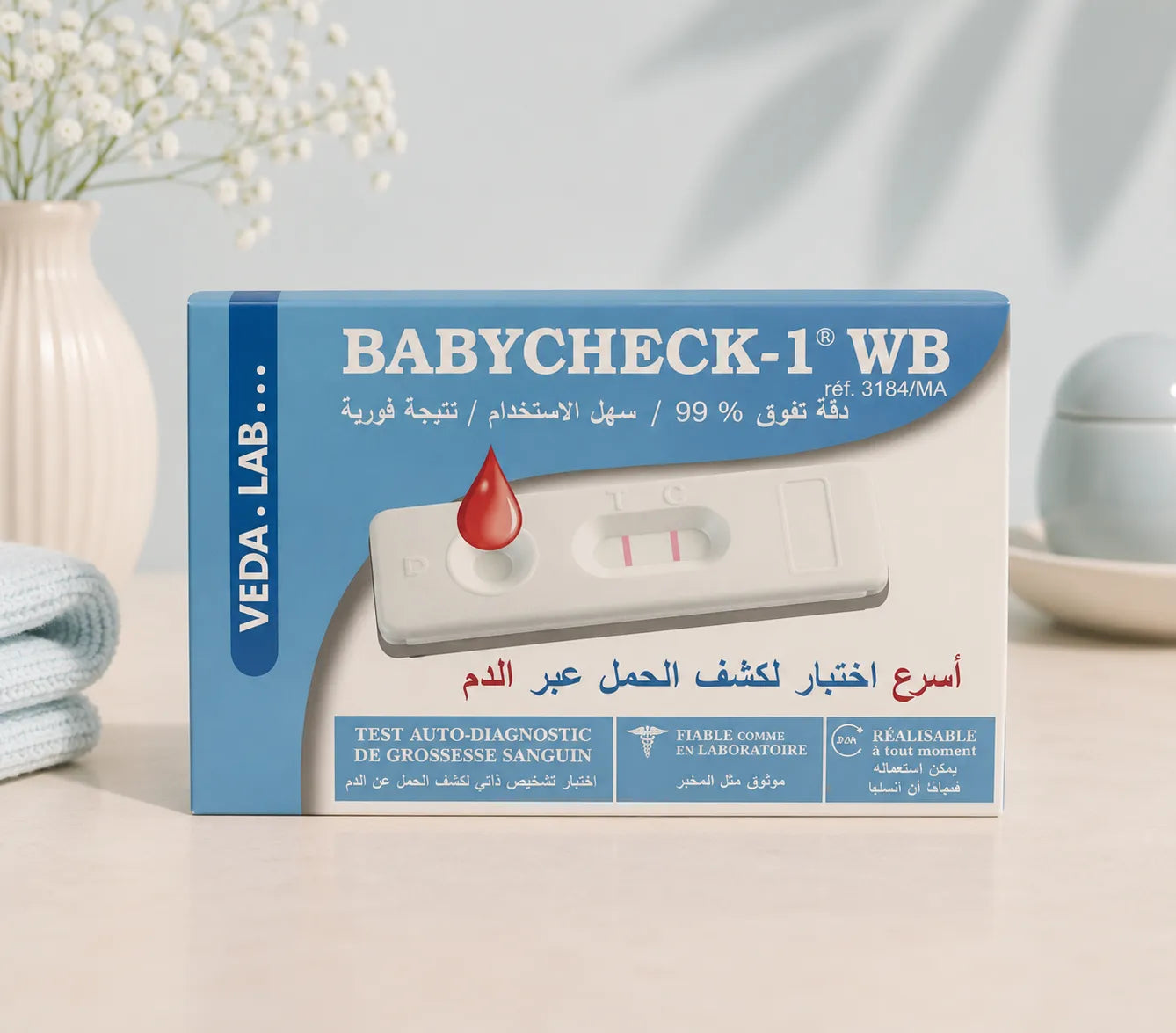 Babycheck 1 Test de Grossesse Sanguin Auto-Diagnostic