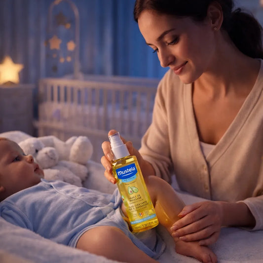 Mustela Huile de Massage Bébé — 99% Naturelle, Lien Parent-Enfant
