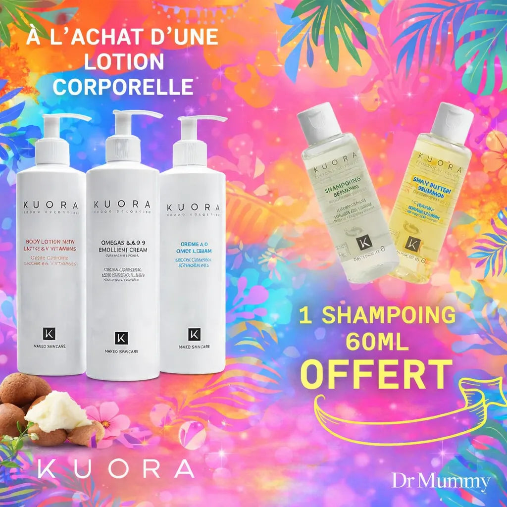 Kuora Offre Lotion Hydratante au beurre de karité + Shampoing Bébé