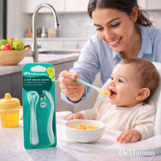 Bébé Confort Deux Cuillères en Silicone Douces 4M+