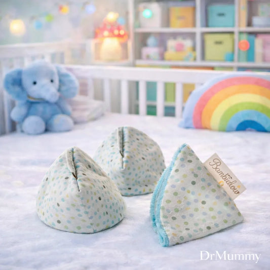 Bambidou Lot de 3 Tipi Pipi Pois Bleu