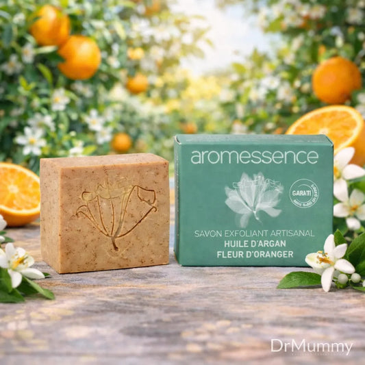 Aromessence Savon Artisanal à l'Huile d'Argan et Fleur d'Oranger