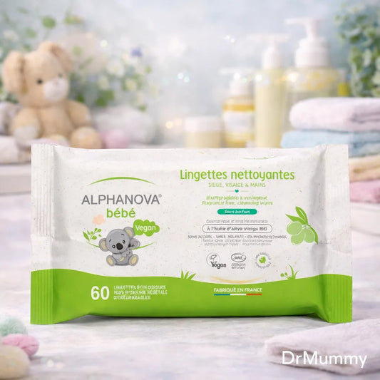 Alphanova Bébé Lingettes Nettoyantes