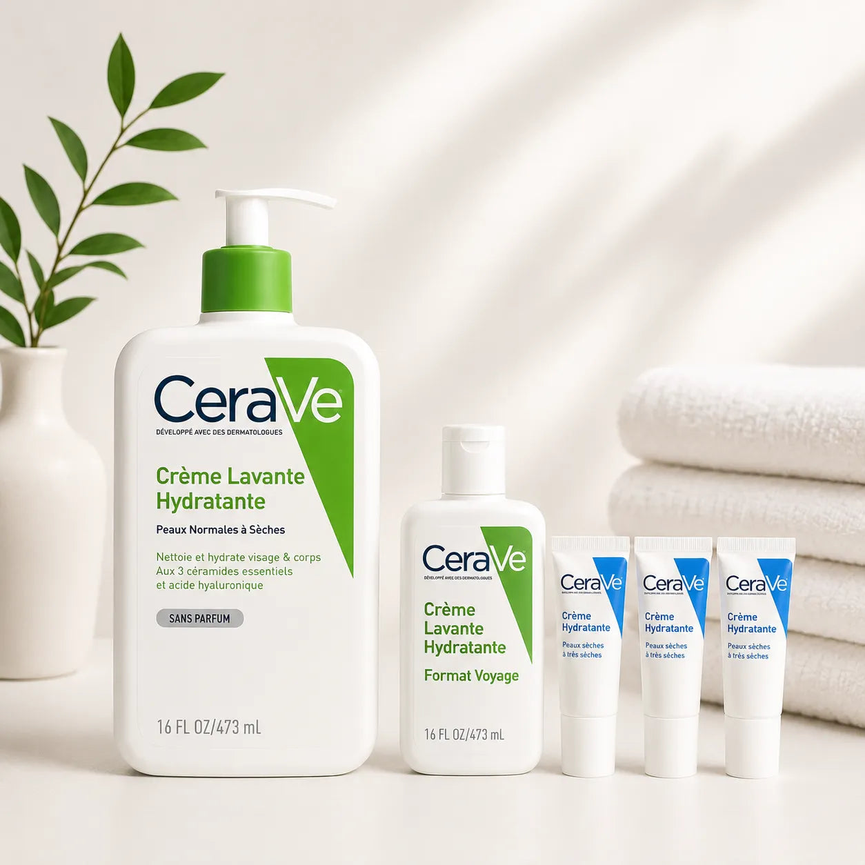Pack Cerave Creme Lavante Hydratante + Creme Lavante + 3 Baume hydratant
