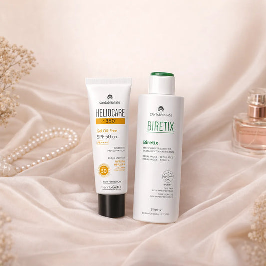 Cantabria Offre Heliocare 360° Gel Oil-Free SPF 50+ + Biretix Nettoyant