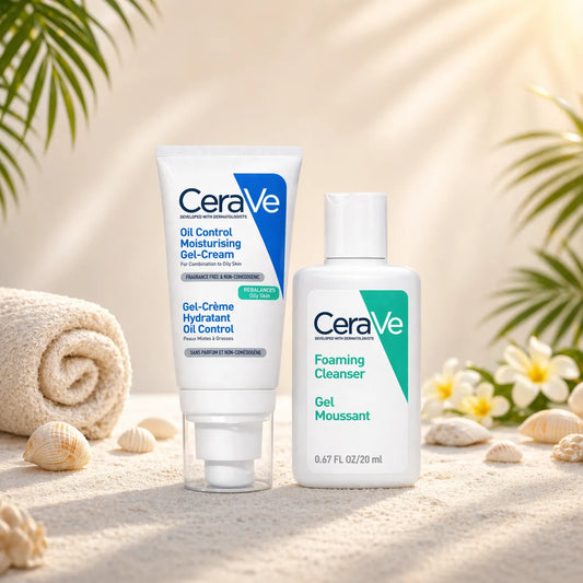 CeraVe Gel Crème Hydratant Oil Control + Gel Moussant en format voyage